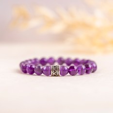 Hampers and Gifts to the UK - Send the Amethyst Gemstone Bracelet - Delara Collection